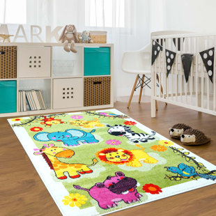 Baby Kids Animal Rugs You Ll Love Wayfair Jo Kids Animal Green Area Rug
