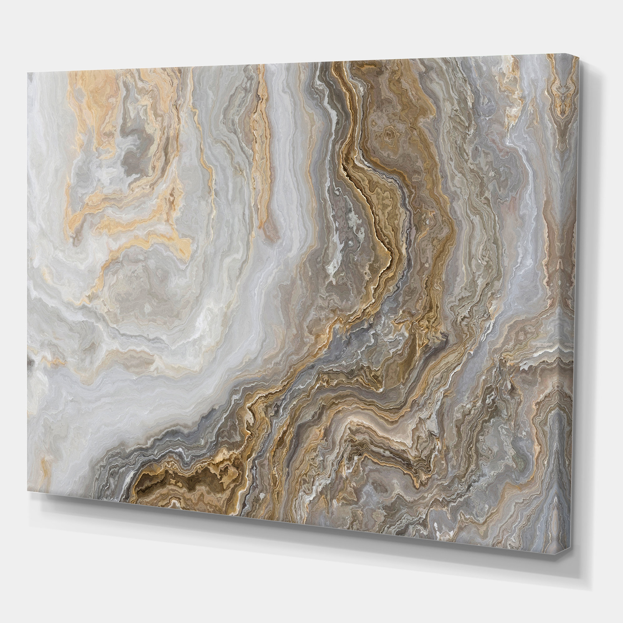 gold and white canvas