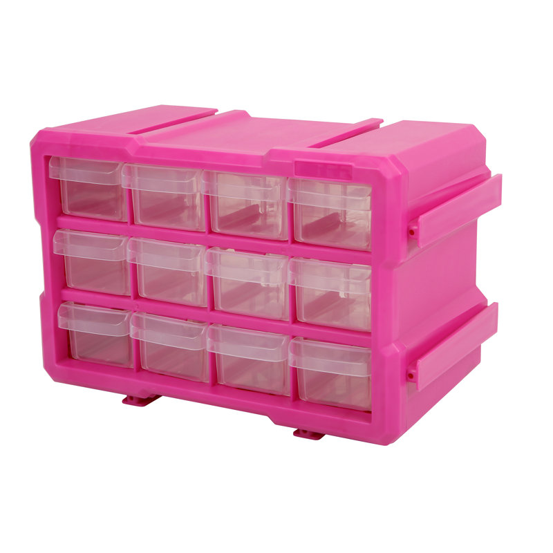 Pink Drawer Small Parts Organizer