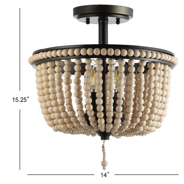 Lark Manor Norcott 3 - Light 14'' Chandelier Style Bowl Semi Flush ...