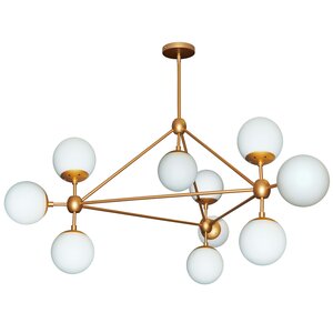 Lyle 10-Light Triangular Sputnik Chandelier