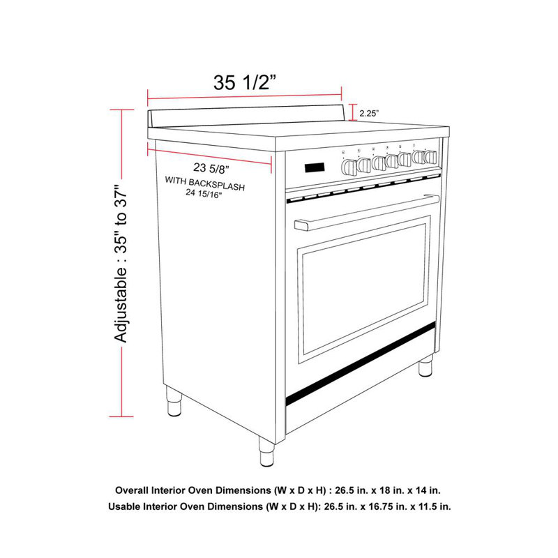 Cosmo 36 3 8 Cu Ft Freestanding Gas Range Reviews Wayfair