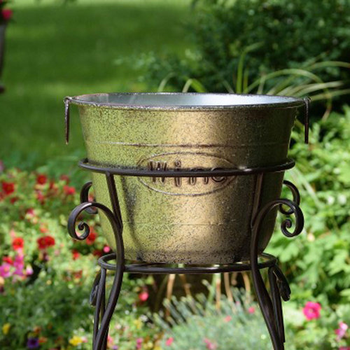 galvanized metal ice bucket