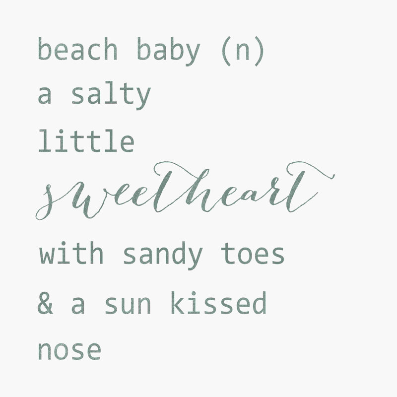 Beach Baby - Wrapped Canvas Textual Art