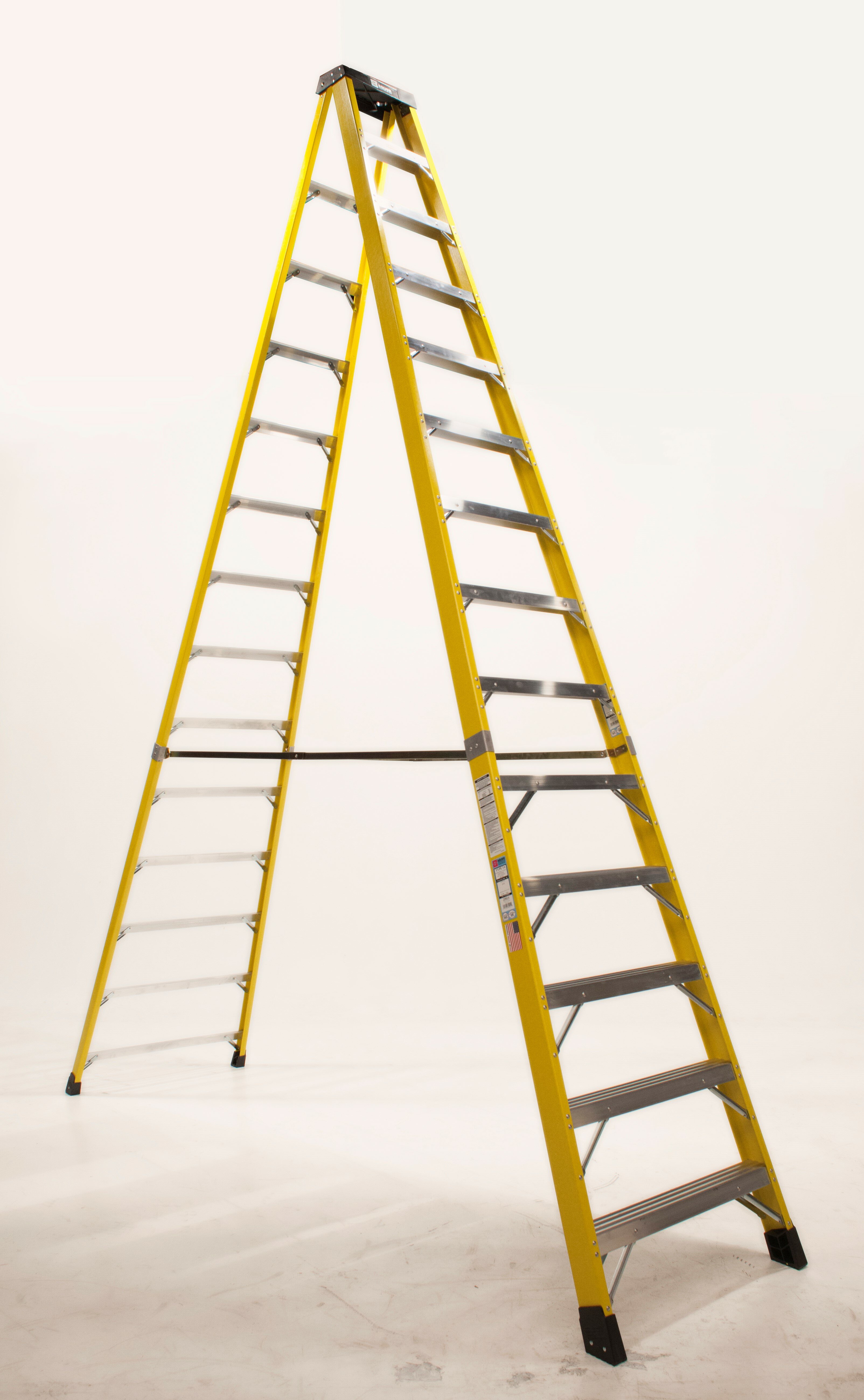 Bauer Corporation 16 Ft Fiberglass Step Ladder 375 lb. Load Capacity |  Wayfair