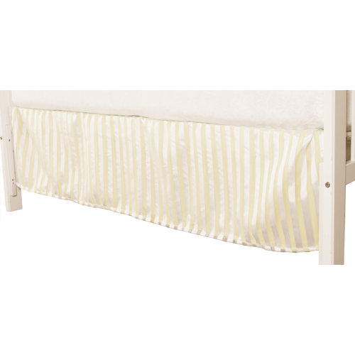 NoJo Solid Crib Skirt//Dust Ruffle with Fringe and 18 Drop Grey
