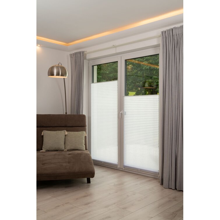 Klemmfix Pleated-Blind without drilling Privacy Blinds Window & Door Folding Blind 