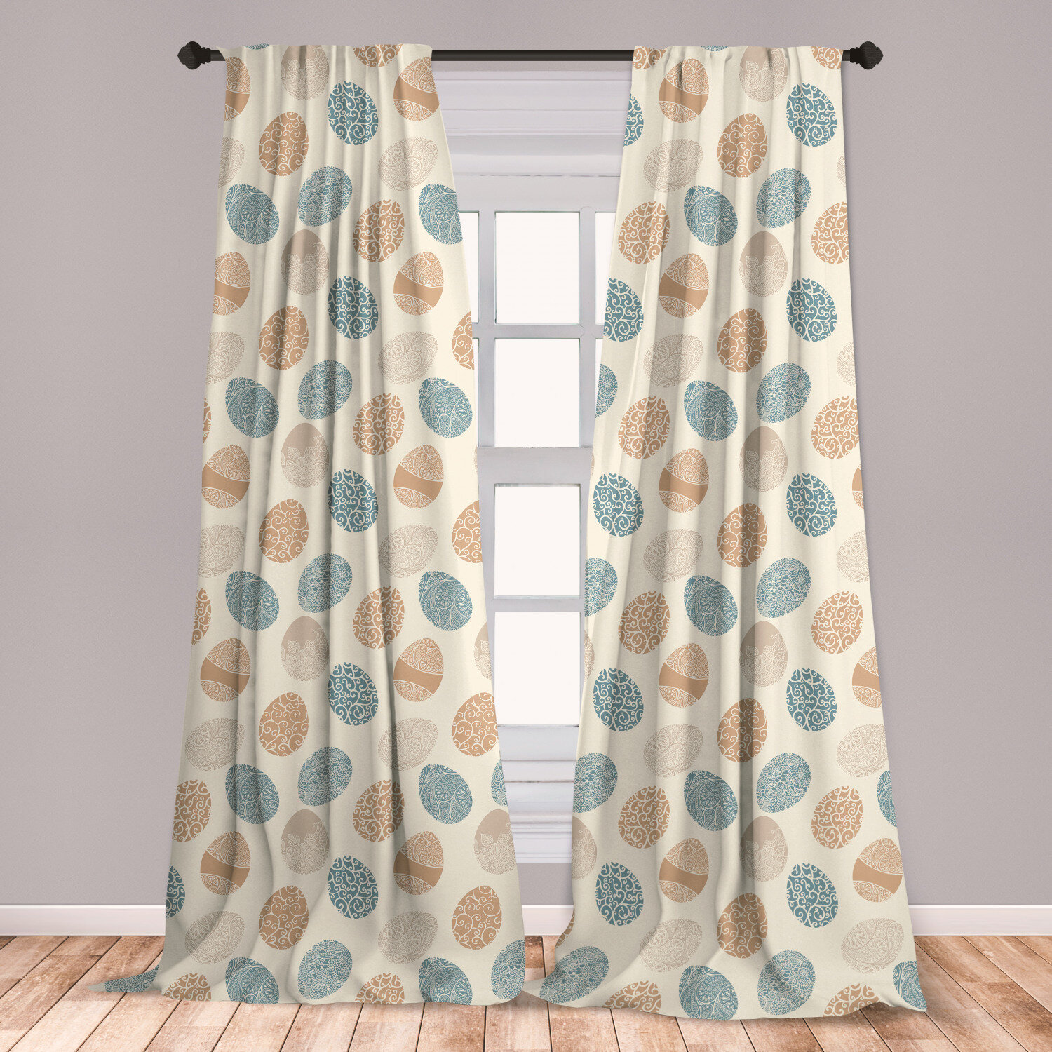 East Urban Home Ambesonne Easter 2 Panel Curtain Set