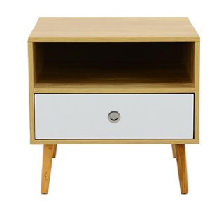 Retro White Bedside Tables You Ll Love Wayfair Co Uk Nora 1 Drawer Bedside Table