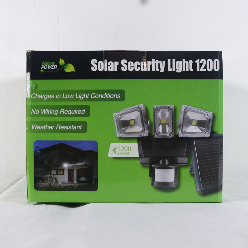 Nature Power 85 Watt Solar Power Dusk To Dawn Outdoor Security Flood Light With Motion Sensor Reviews Wayfair