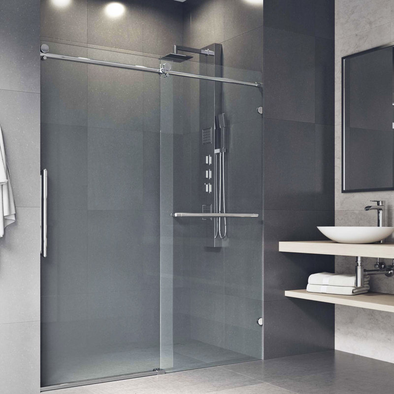 Vigo Ferrara Adjustable 60 X 73 5 Single Sliding Frameless