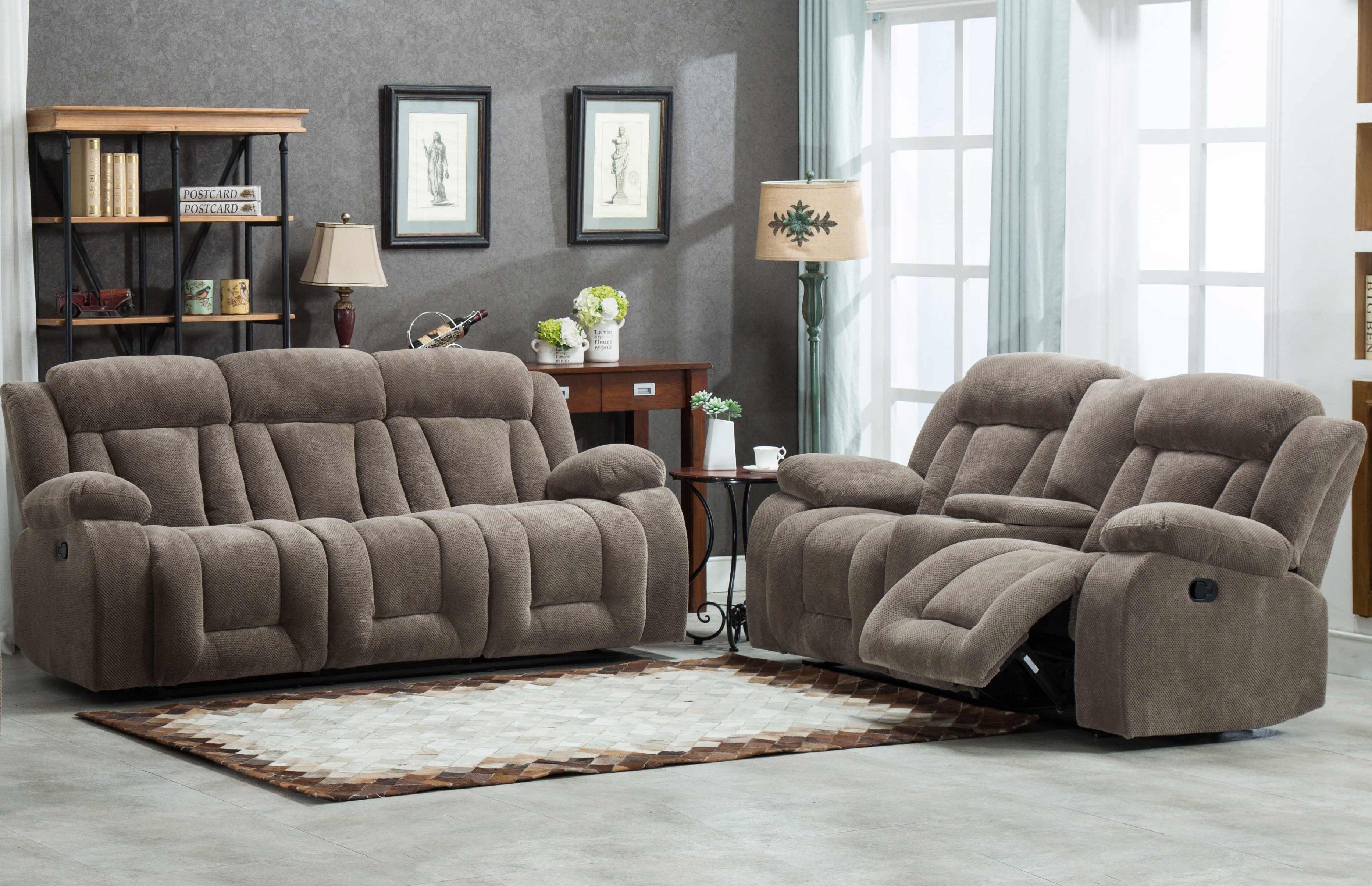 living room sets with two recliners