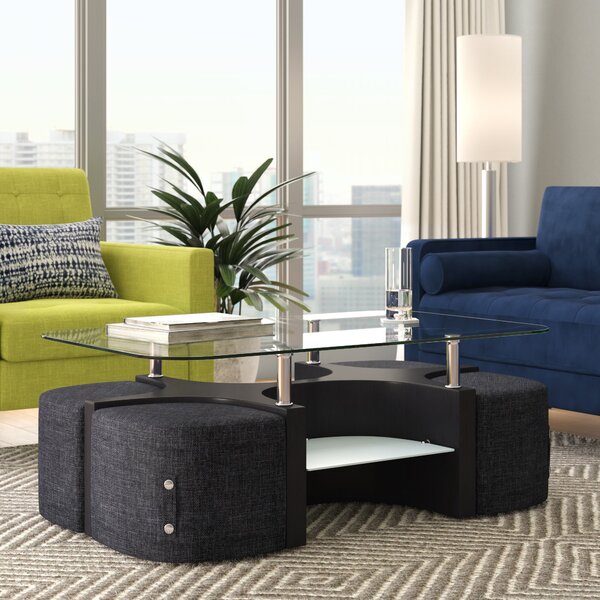 Coffee Table With 4 Stools Wayfair