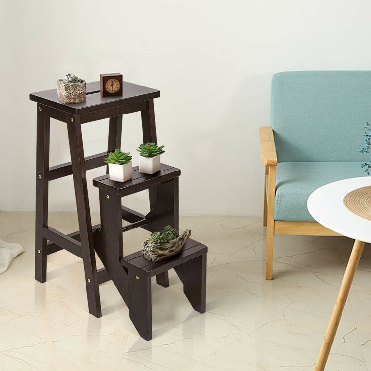 brown step stool