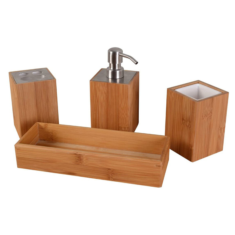 Millwood Pines Sturdivant 4 Piece Bathroom Accessory Set Reviews Wayfair Ca