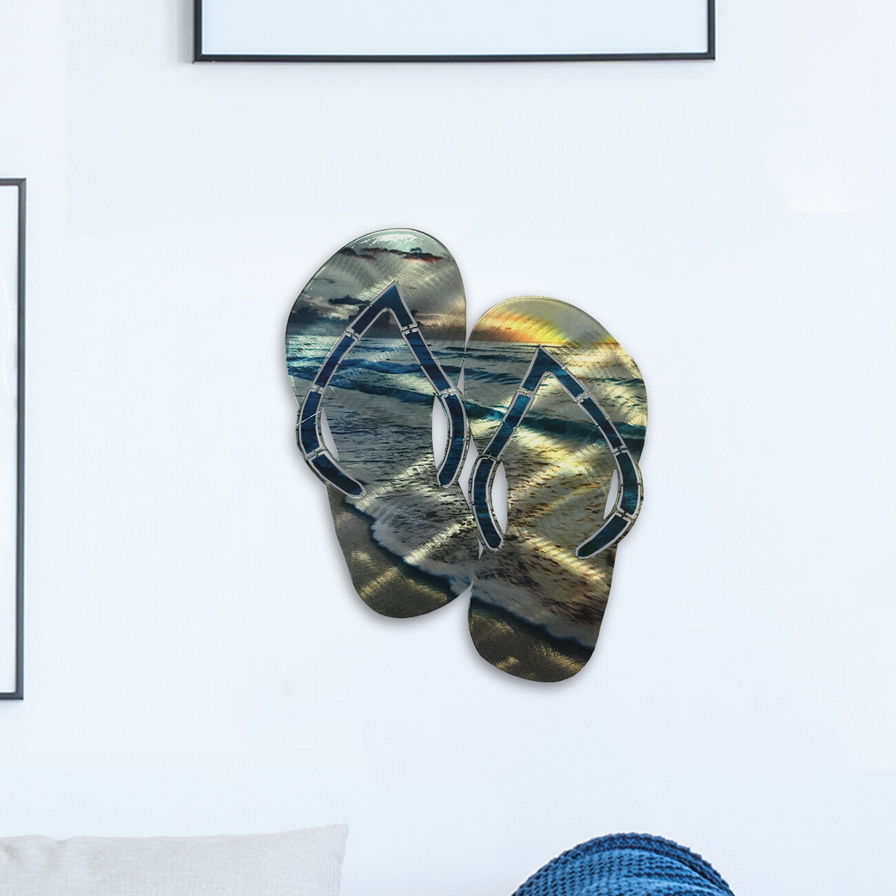 metal flip flop wall decor