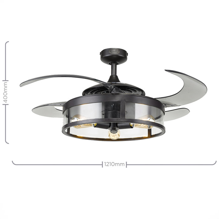 121cm Fanaway 4 Blade Ceiling Fan With Remote Control 121cm Fanaway 4 Blade Ceiling Fan With Remote Control