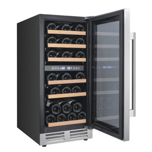 28 Bottle Designer Series Dual Zone Freestanding Wine Cooler by Avanti Products