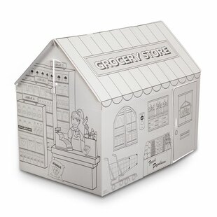 color your own cardboard playhouse