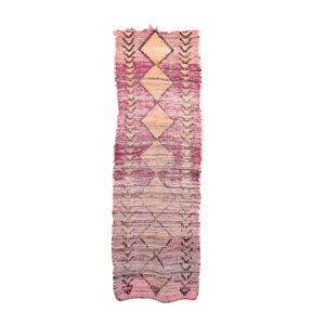 Moroccan Hand Woven Wool Pink Area Rug