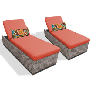 Chaise Lounge with Cushion (Set of 2)