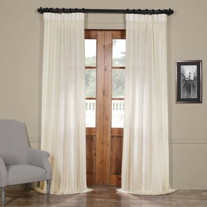 Weatherhill Solid Sheer Rod Pocket Single Curtain Panel