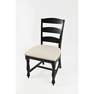 Ladder Back Design Armless Solid Wood Dining Chair (Set Of 2) by Benzara Read Reviews