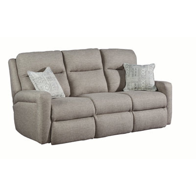 Metro 83 Pillow Top Arm Reclining Sofa Southern Motion Reclining Type Power Body Fabric Passion Slate