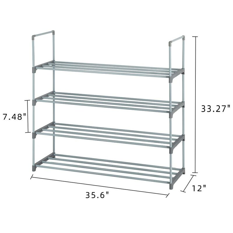 Rebrilliant 4 Tier 40 Pair Shoe Rack Reviews Wayfair Ca