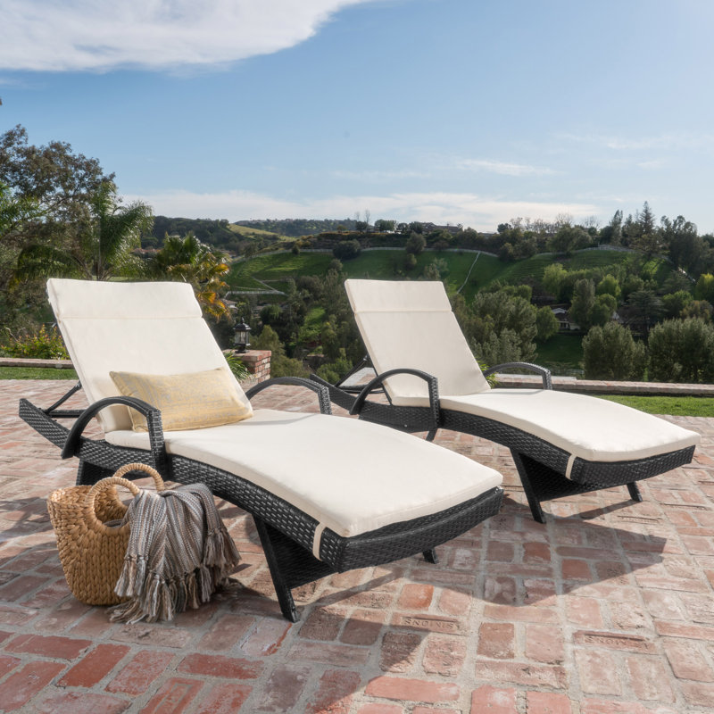 Sol 72 Outdoor Rebello Sun Lounger Set With Cushions Reviews Wayfair