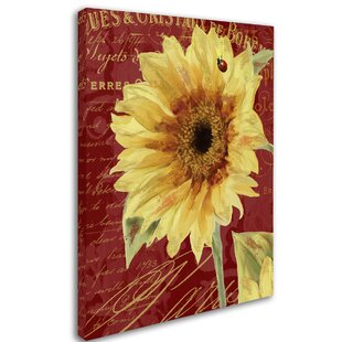 overstockArt Monet Sunflowers with Studio Blonde Wood Frame 