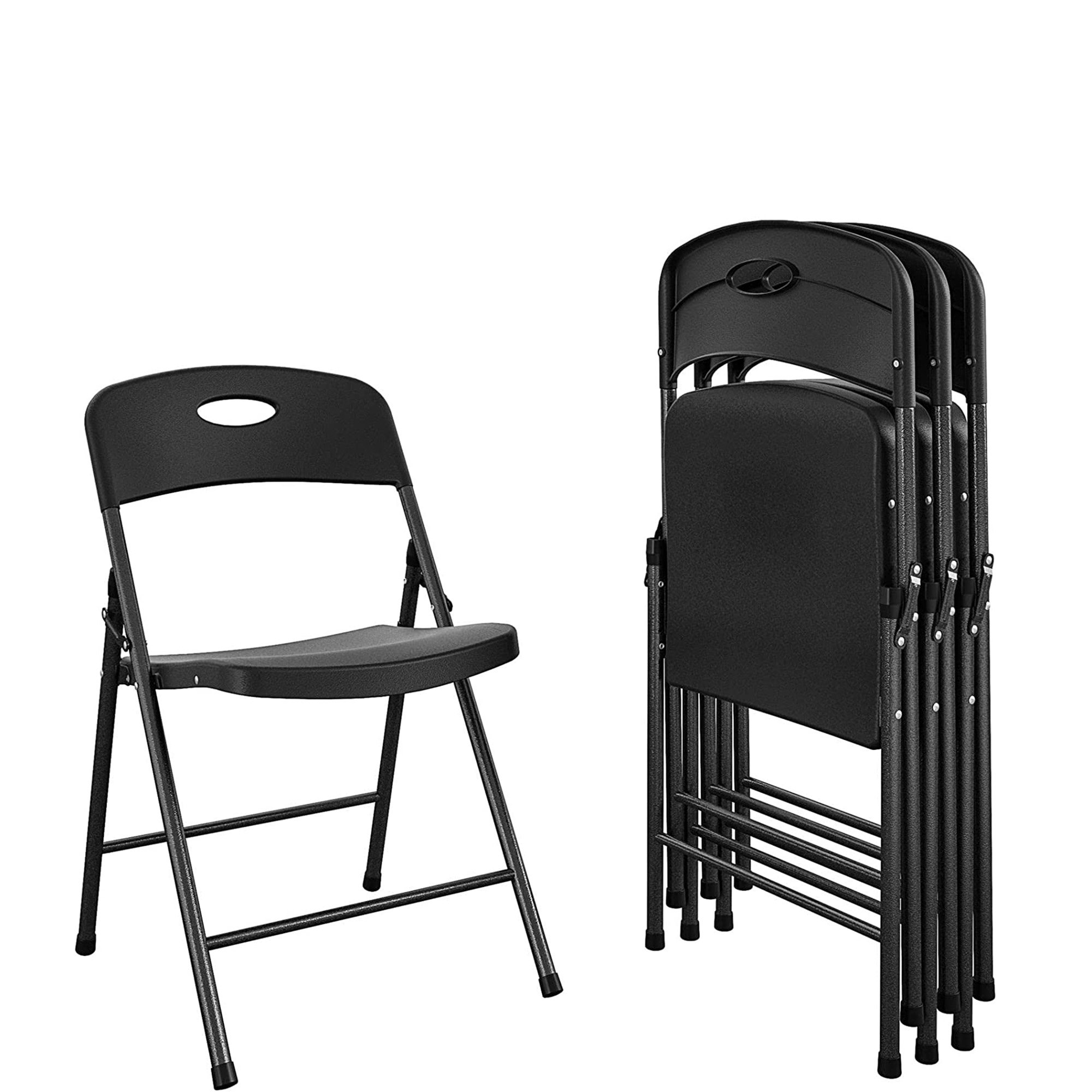 Xiangong Plastic/Resin Stackable Folding Chair Set of 4 Wayfair