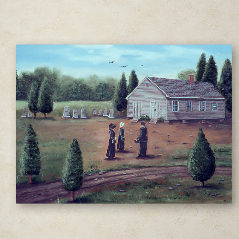 Trademark Art Cedar Grove Church Oil Painting Print On Wrapped