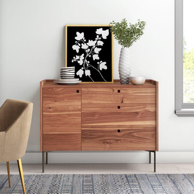 Blu Dot Peek 1 Door 3 Drawer Credenza Wayfair