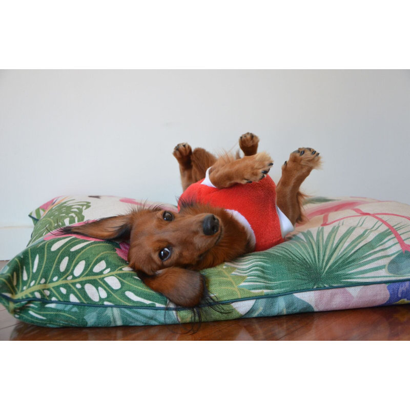pink flamingo dog bed