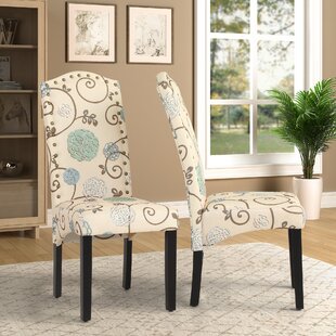 Burdge Upholstered Parsons Chair In Beige (Set Of 2) By Red Barrel Studio