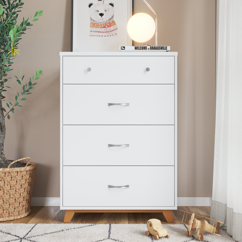 Soho 4 - Drawer Chest Color (Top/Base): White/Natural