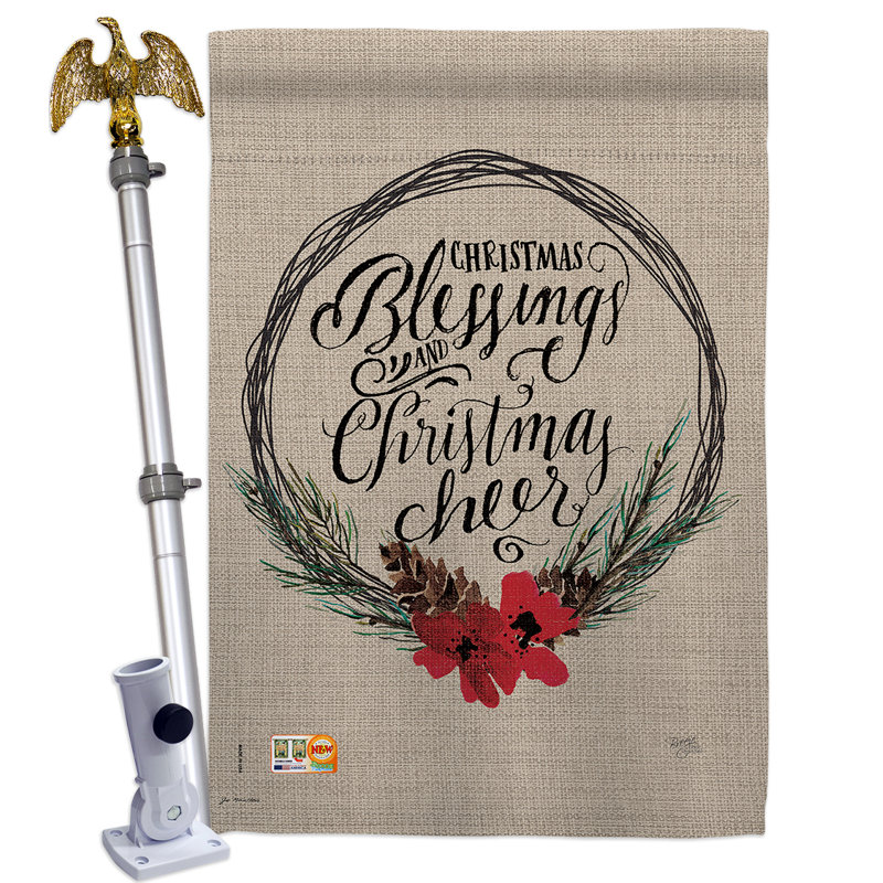 Breeze Decor Christmas Blessings 2 Sided Polyester 40 X 28 In Flag Set Wayfair
