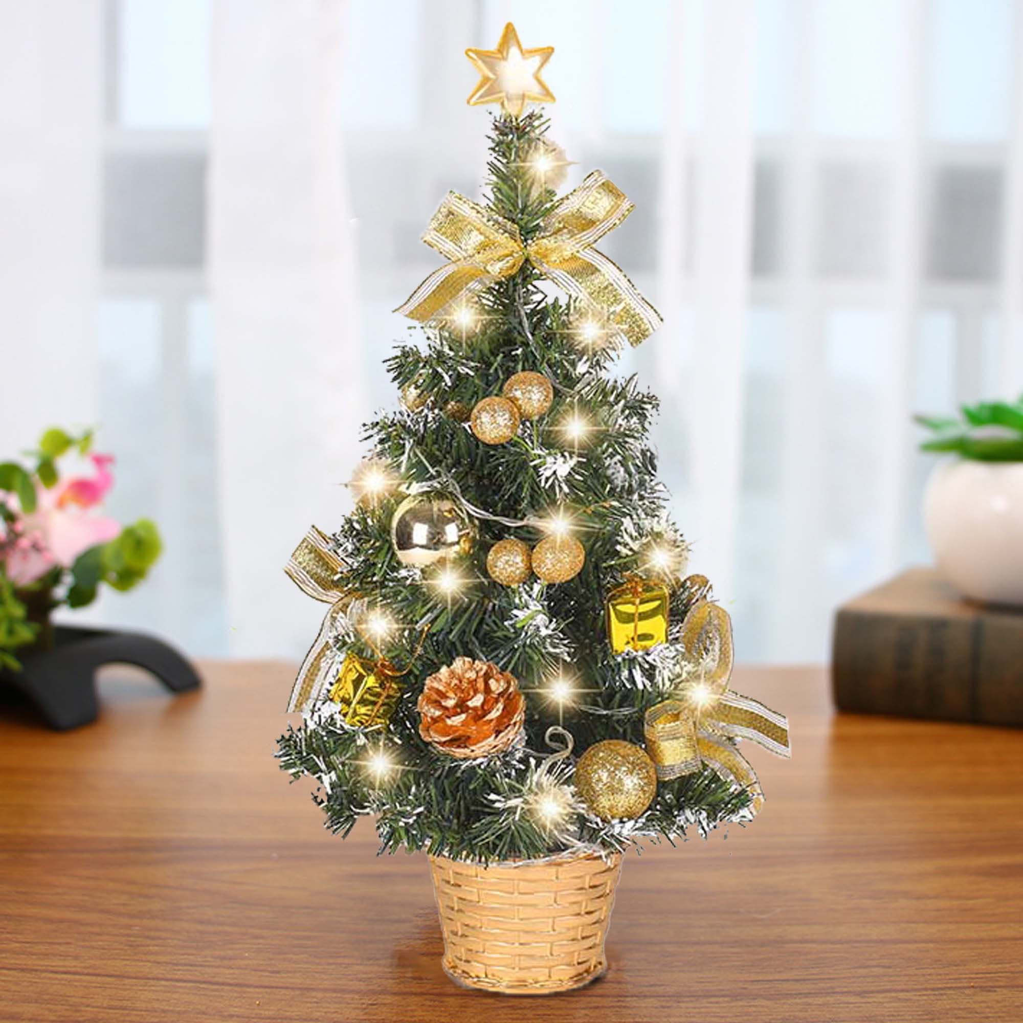 The Holiday Aisle® Artificial Mini Tabletop Christmas Tree with LED