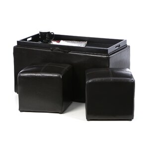 Marla 3 Piece Storage Ottoman Set