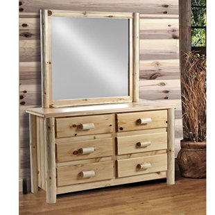 Go to store & view more images Chelsea Home Furniture Chesterfield 6 Drawer Double Dresser with Mirror
