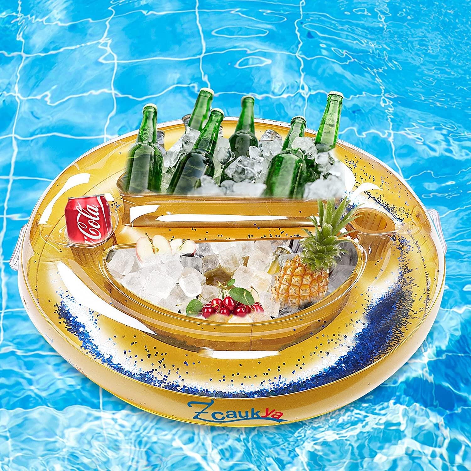 Portable Floating Buffet and Tray Inflatable Pool Bar For Cooling And Serving
