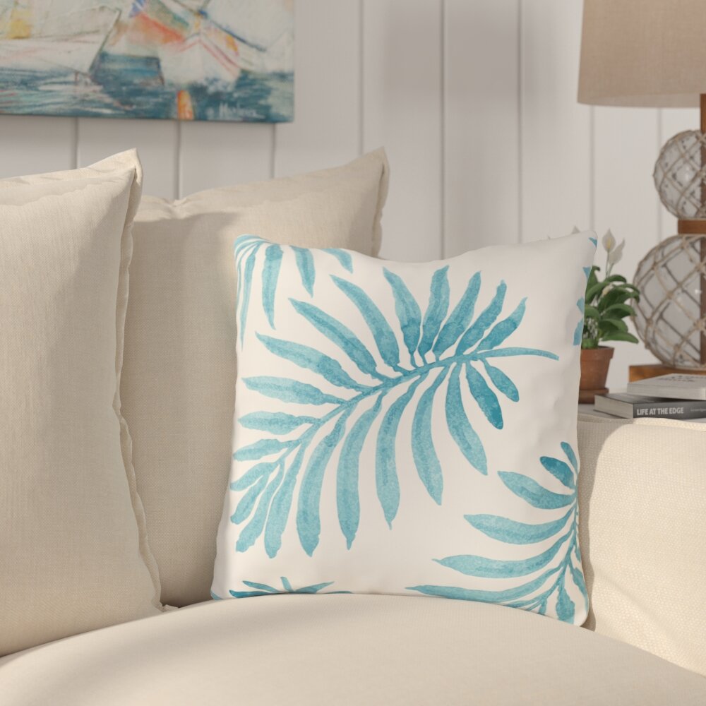Pillow Perfect Outdoor Indoor Spring Bling BlueSea Island Stripe Rectangular Throw Pillow Set of 2 18.5 X 11.5 X 5
