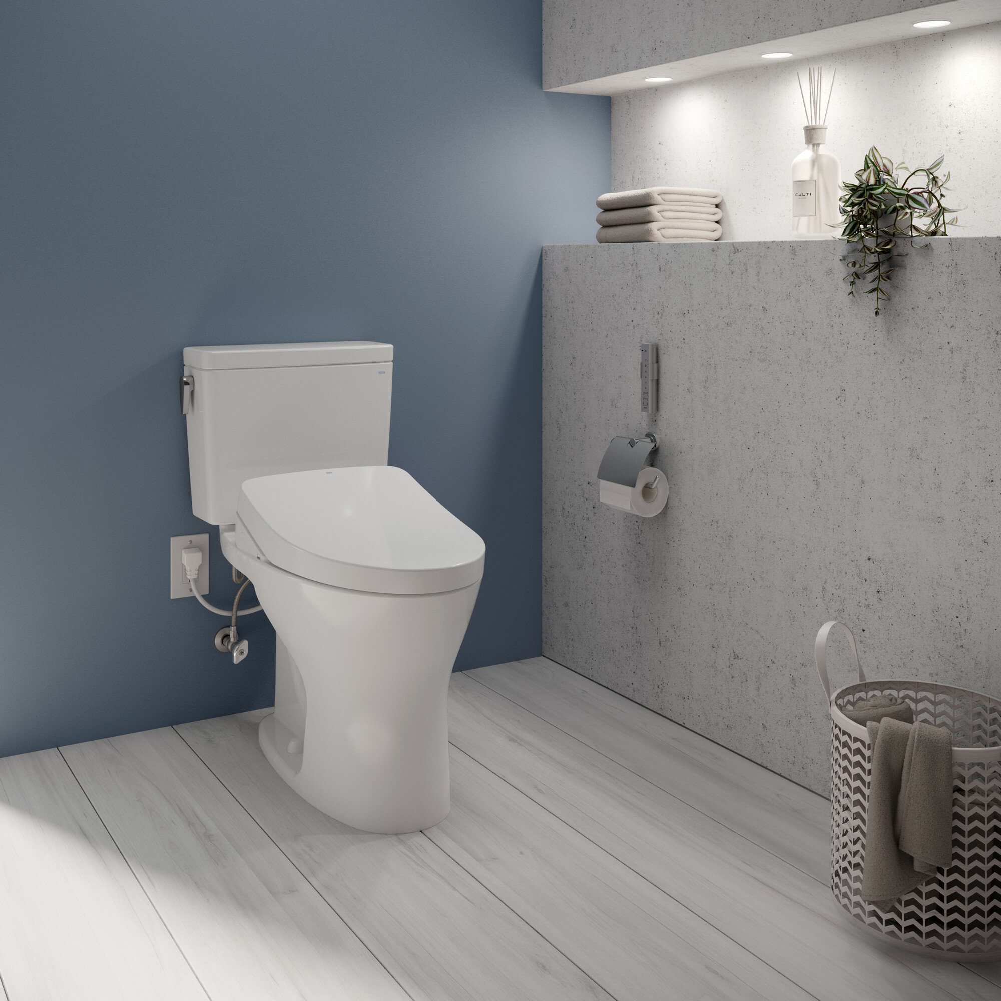 Toto Drake Washlet Two Piece Elongated Dual Flush 1 28 And 0 8 Gpf Universal Height Dynamax Tornado Flush Toilet With Auto Flush S550e Bidet Seat Wax Ring And Toilet Mounting Bolts Wayfair