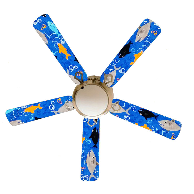 Zoomie Kids 52 Southard Frenzy Swimming Shark 5 Blade Ceiling Fan