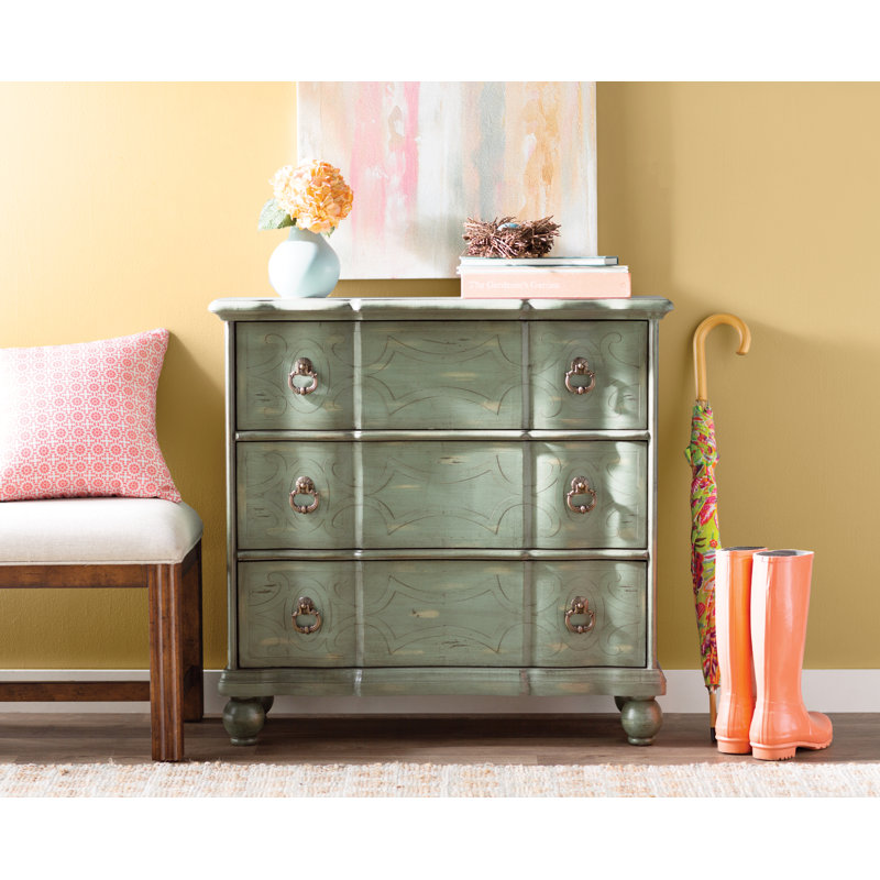 Lark Manor Miquelon Scroll 3 Drawer Accent Chest Reviews Wayfair