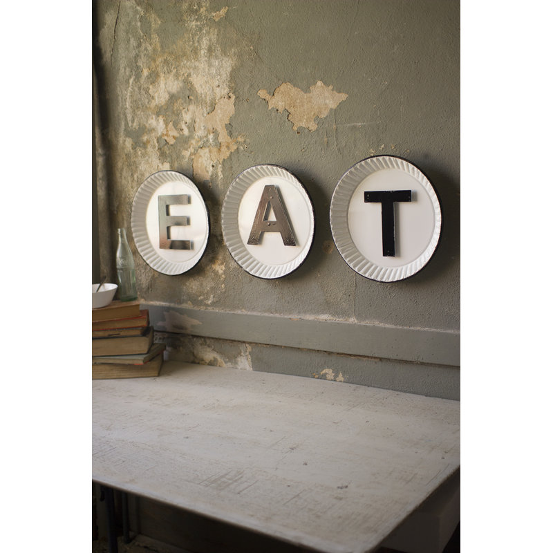 Williston Forge Tin Eat Sign Wall Decor Reviews Wayfair Ca