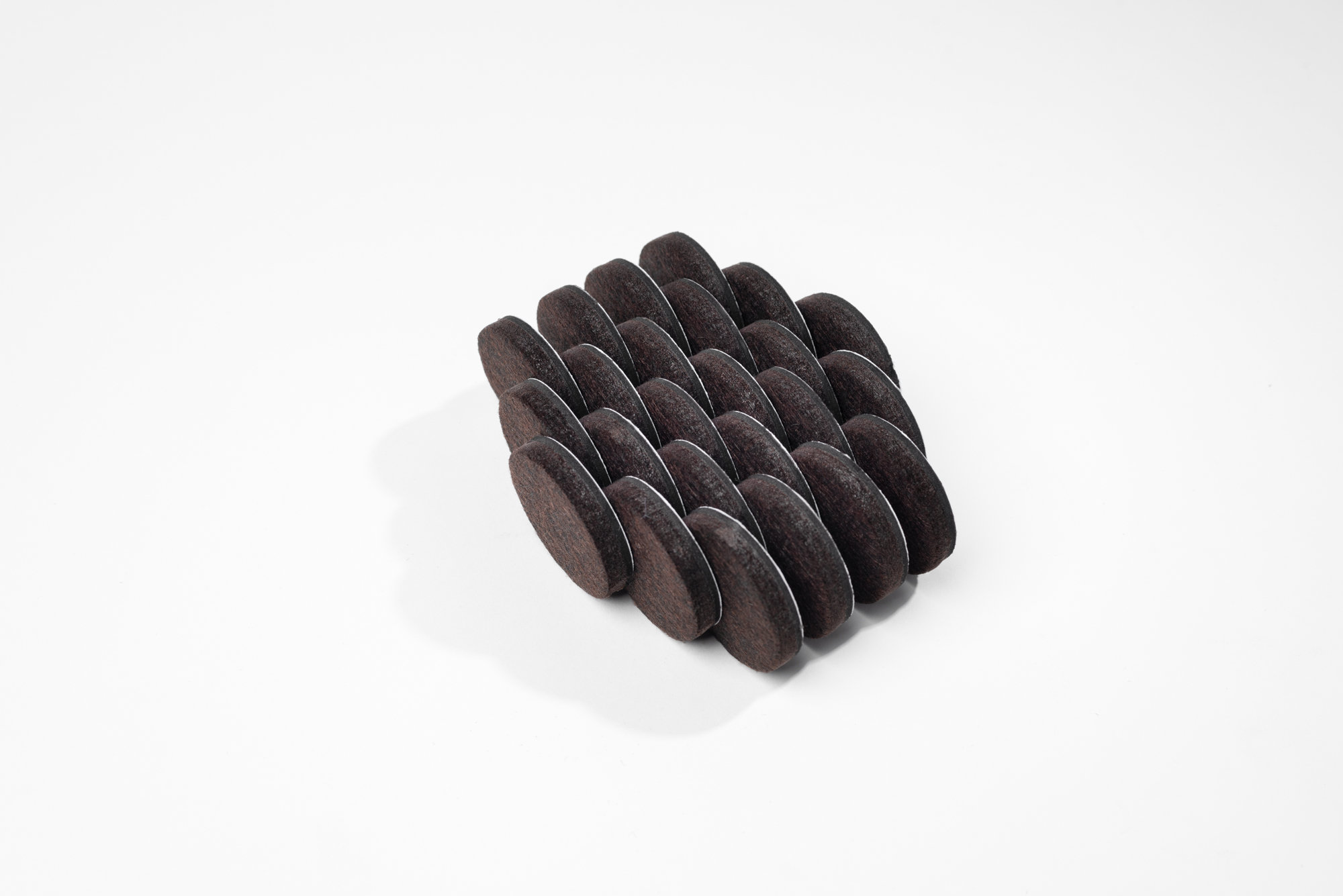 Super Sliders X Gorilla Glue 1 1/2" Round Felt Pads For Hardwood, Brown