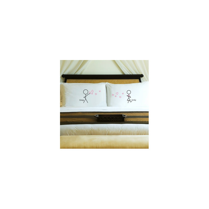 Jds Personalized Gifts Stick Figures Couples Pillow Case Wayfair