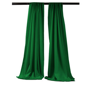 Solid Sheer Rod pocket Single Curtain Panel